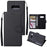 Wallet Leather Stand Case for Samsung Galaxy S10e - Black - 1
