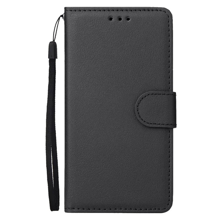 Wallet Leather Stand Case for Samsung Galaxy S10e - Black - 2