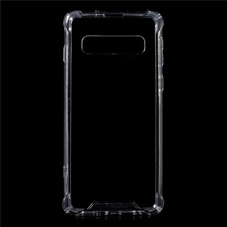 Drop-Proof Acrylic + TPU Hybrid Phone Case Cover for Samsung Galaxy S10 - Transparent - 1