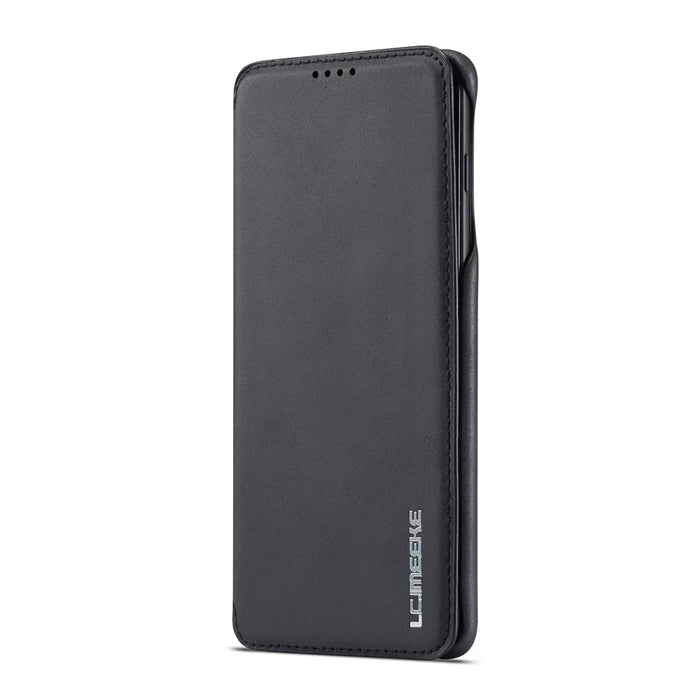 LC.IMEEKE Retro Style Leather Card Holder Case for Samsung Galaxy S10 - Black - 4