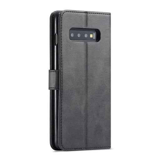 LC.IMEEKE Wallet Leather Stand Case for Samsung Galaxy S10 - Black - 2
