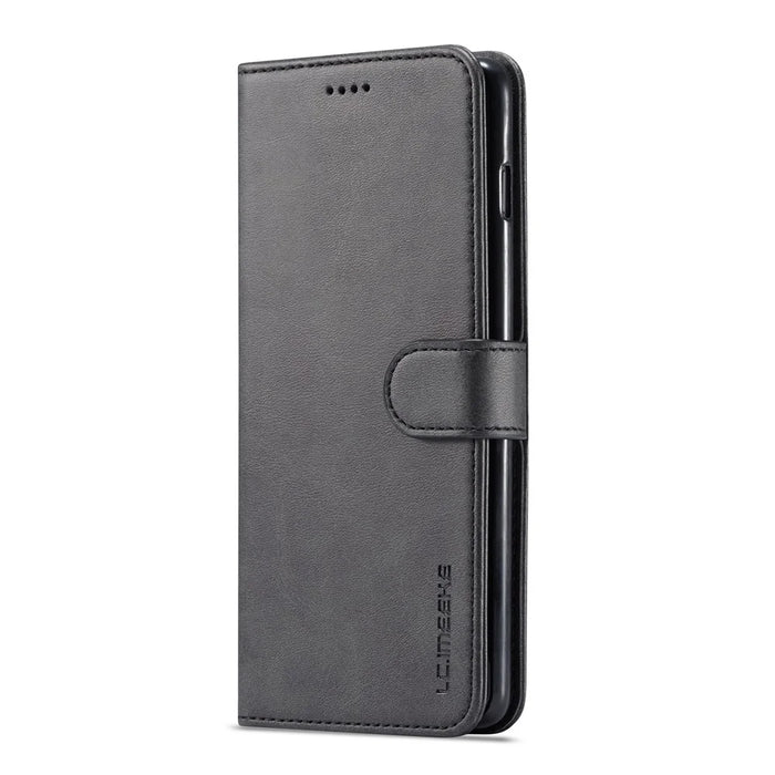 LC.IMEEKE Wallet Leather Stand Case for Samsung Galaxy S10 - Black - 3
