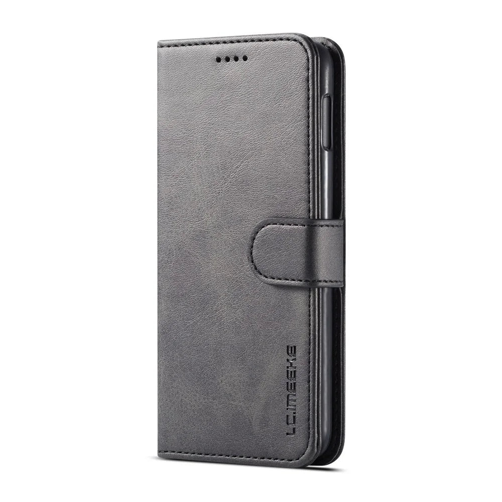 LC.IMEEKE Wallet Leather Stand Case for Samsung Galaxy S10e - Black - 2