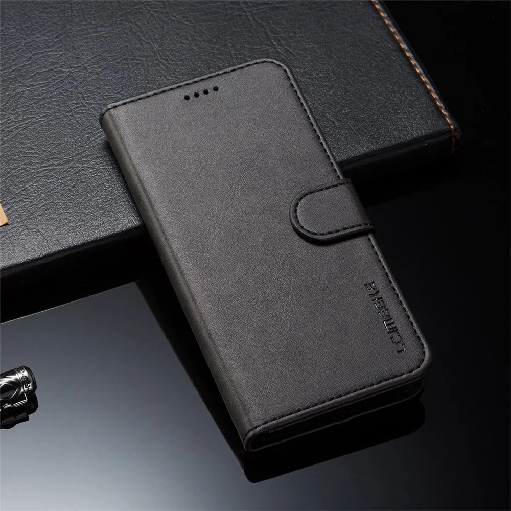 LC.IMEEKE Wallet Leather Stand Case for Samsung Galaxy S10e - Black - 4
