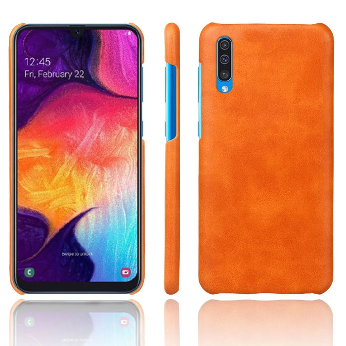 Crazy Horse PU Leather Coated PC Cell Phone Case for Samsung Galaxy A50 / A50s / A30s - Orange - 1