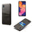 PU Leather Coated PC Case with [Dual Card Slots] for Samsung Galaxy A10 - Black - 1