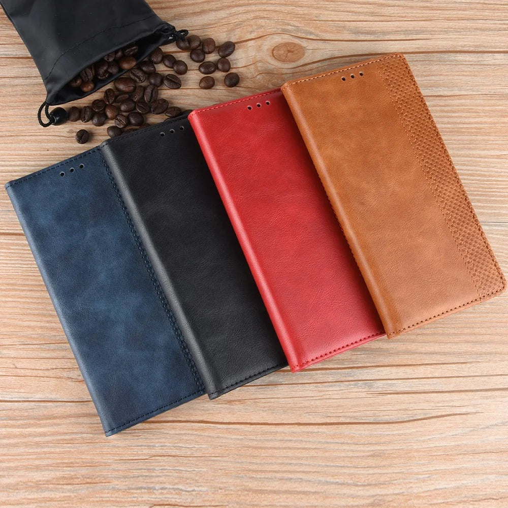 Vintage Style PU Leather Wallet Mobile Phone Shell for Samsung Galaxy A50 / A50s / A30s - Black - 5