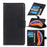 Litchi Skin Leather Wallet Case for Samsung Galaxy A40 - Black - 1