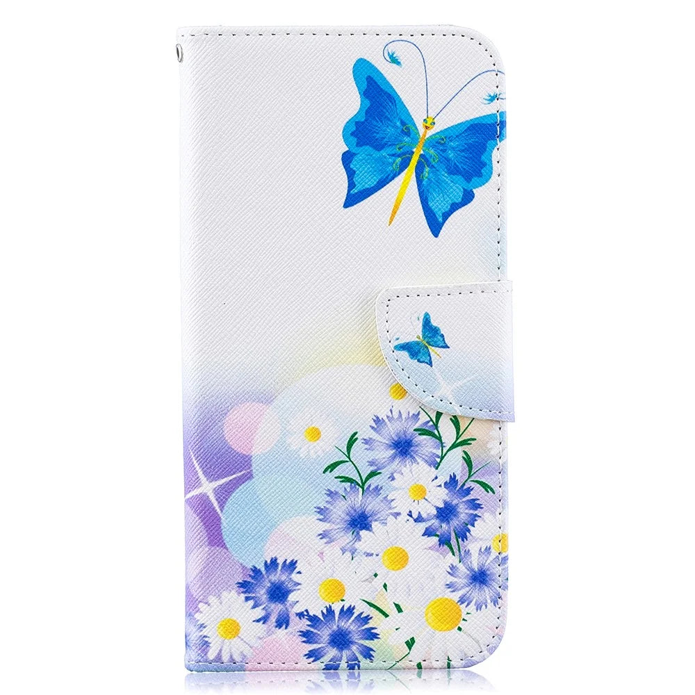 Pattern Printing PU Leather Flip Cover for Samsung Galaxy A50 / A50s / A30s - Blue Butterflies - 2