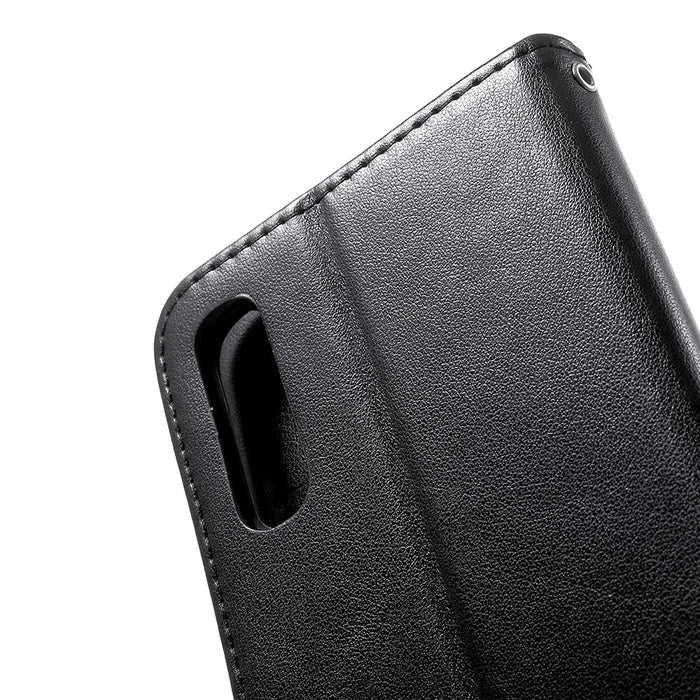 Imprint Butterfly Flowers Leather Wallet Stand Case for Samsung Galaxy A50 / A50s / A30s - Black - 7