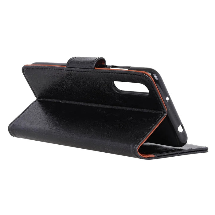 Nappa Texture Split Leather Wallet Case for Samsung Galaxy A70 - Black - 7