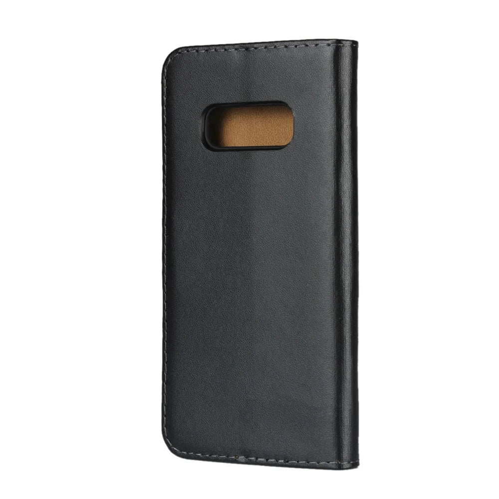 Genuine Leather Shell with Stand Wallet for Samsung Galaxy S10e - 3