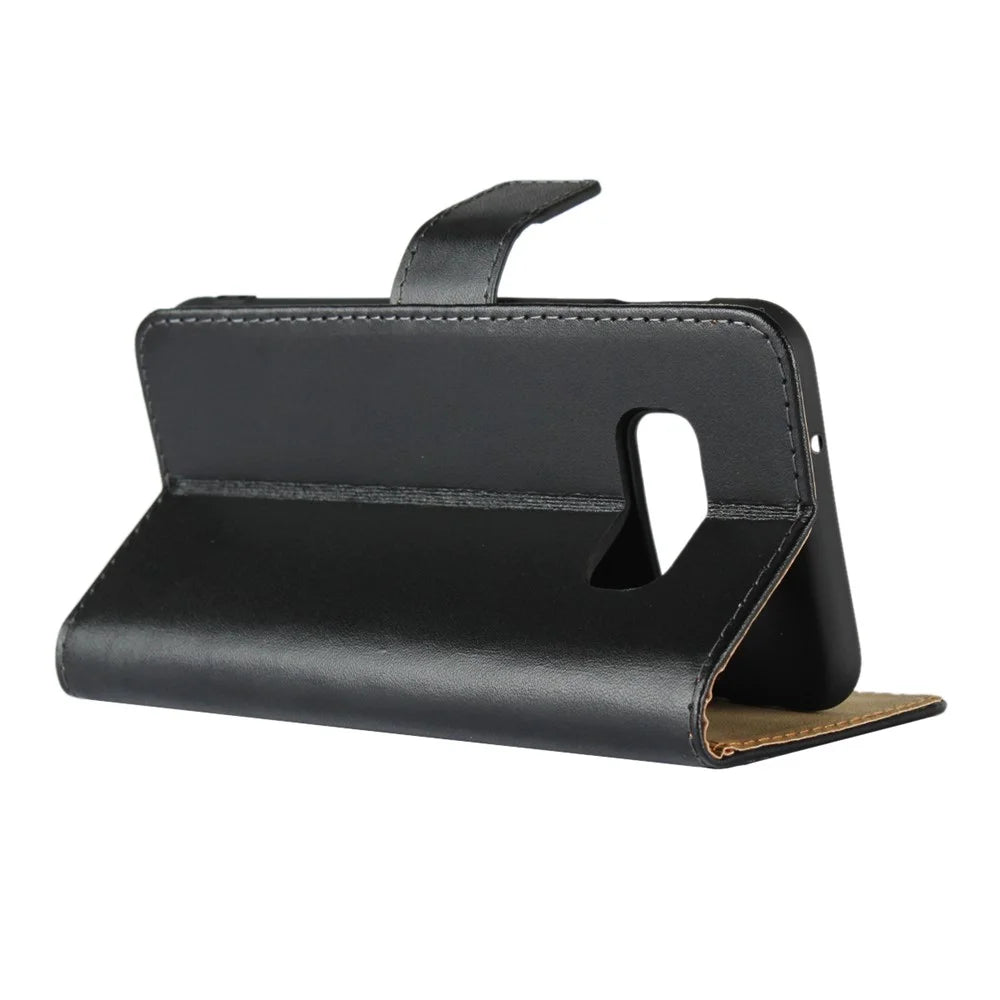 Genuine Leather Shell with Stand Wallet for Samsung Galaxy S10e - 5