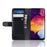 For Samsung Galaxy A50 / A50s / A30s Phone Cases Genuine Split Leather Wallet Mobile Cover Stand - Black - 4