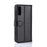 For Samsung Galaxy A50 / A50s / A30s Phone Cases Genuine Split Leather Wallet Mobile Cover Stand - Black - 6