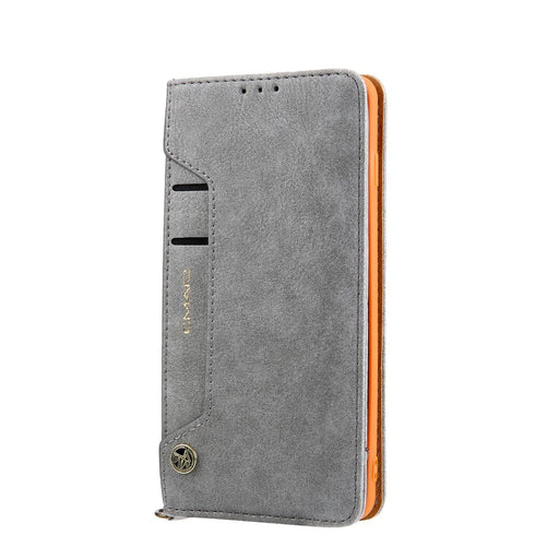 CMAI2 PU Leather Stand Wallet Mobile Casing for Samsung Galaxy S10 Plus - Grey - 2