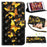 [Light Spot Decor] Patterned Leather Protection Cover for Samsung Galaxy A70 - Gold Butterflies - 1