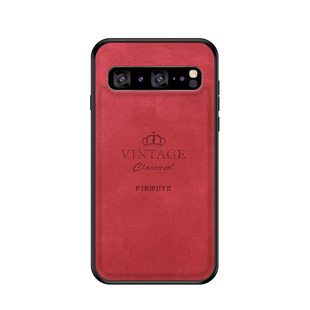 PINWUYO Honorable Series PU Leather Coated PC + TPU Hybrid Case for Samsung Galaxy S10 5G - Red - 3