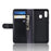 For Samsung Galaxy A40 Phone Cases Genuine Split Leather Wallet Mobile Cover Stand - Black - 4