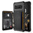 For Samsung Galaxy S10 PU Leather Coated TPU Wallet Kickstand Case with Built-in Magnetic Sheet - Black - 2