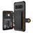For Samsung Galaxy S10 PU Leather Coated TPU Wallet Kickstand Case with Built-in Magnetic Sheet - Black - 4