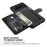 For Samsung Galaxy S10 PU Leather Coated TPU Wallet Kickstand Case with Built-in Magnetic Sheet - Black - 5