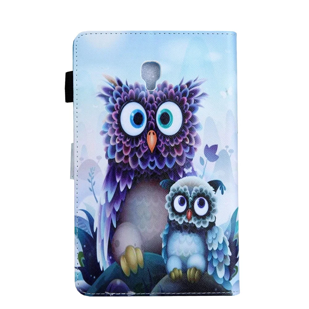 Animal Series Patterned Leather Tablet Cover for Samsung Galaxy Tab A 8.0 (2017) T380/T385 - Owls - 3