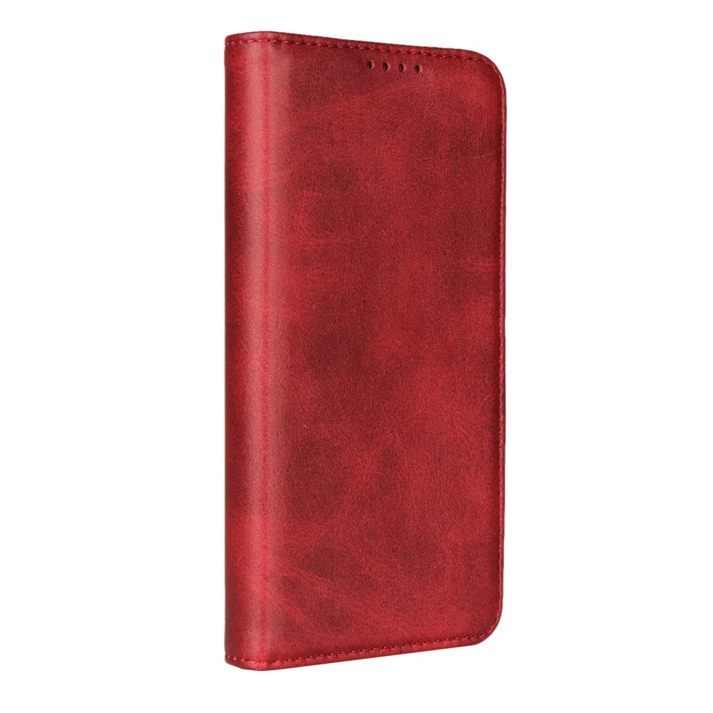 Auto-absorbed Leather Wallet Stand Cover for Samsung Galaxy S10e - Red - 2
