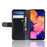 For Samsung Galaxy A10 Phone Cases Genuine Split Leather Wallet Mobile Cover Stand - Black - 4