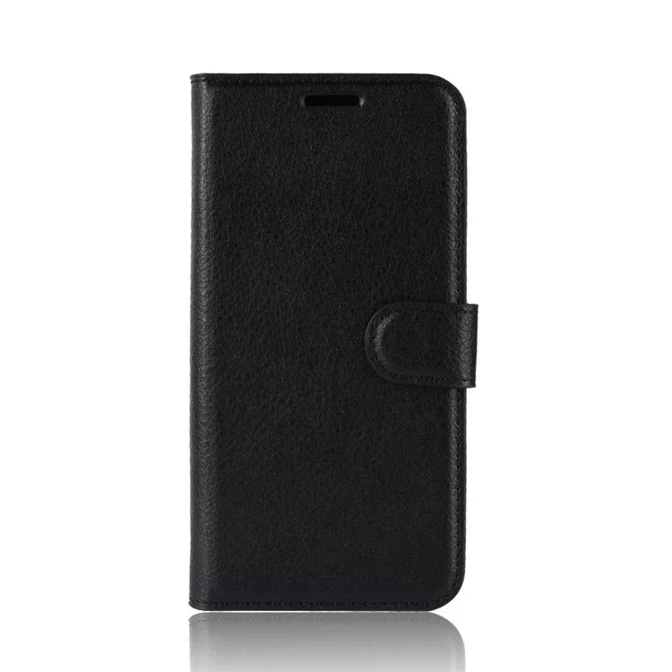 For Samsung Galaxy S10 5G Litchi Skin PU Leather Wallet Cell Phone Cover - Black - 2