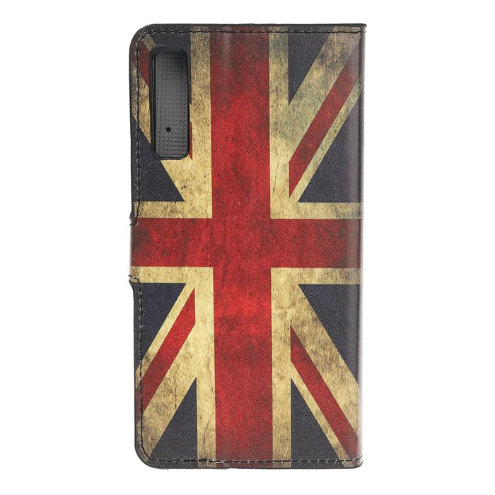 Pattern Printing Leather Wallet Case for Samsung Galaxy A70 - Retro UK Flag - 3