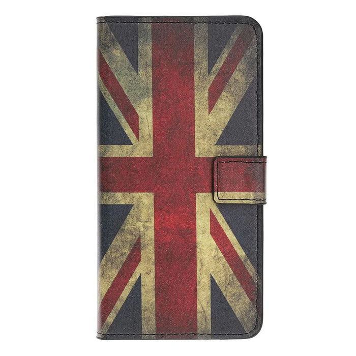 Pattern Printing Leather Wallet Stand Case for Samsung Galaxy A40 - Retro UK Flag - 2
