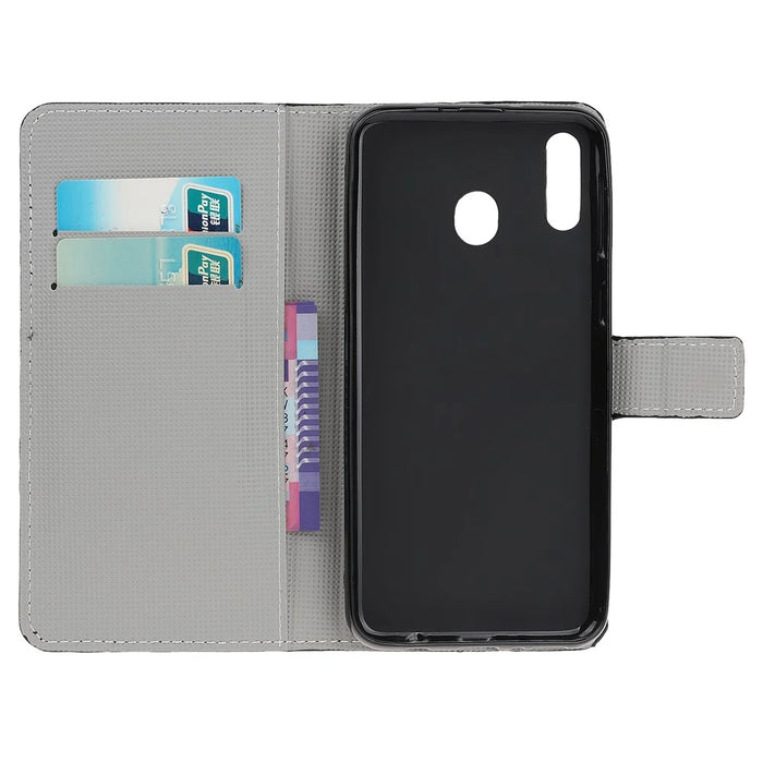 Pattern Printing Leather Wallet Stand Case for Samsung Galaxy A40 - Retro UK Flag - 4