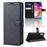 Litchi Skin PU Leather Magnetic Wallet Stand Case for Samsung Galaxy A70 - Black - 2