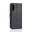 Litchi Skin PU Leather Magnetic Wallet Stand Case for Samsung Galaxy A70 - Black - 7