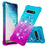 Anti-fall Quicksand TPU Phone Cover for Samsung S10 Plus - Baby Blue / Purple - 1