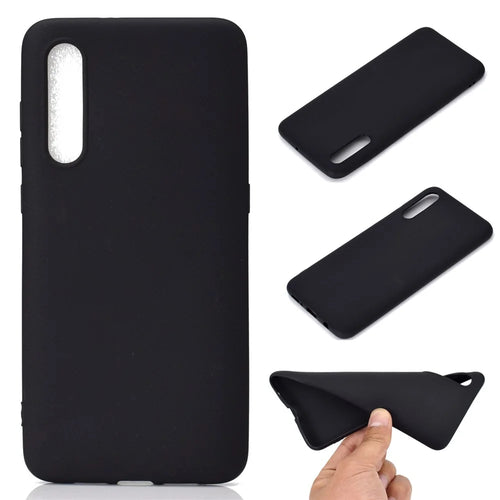 Solid Color Soft Matte TPU Back Case Shell for Samsung Galaxy A50 / A50s / A30s - Black - 1