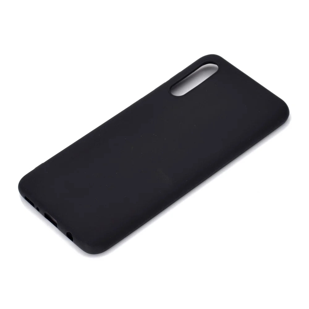 Solid Color Soft Matte TPU Back Case Shell for Samsung Galaxy A50 / A50s / A30s - Black - 3