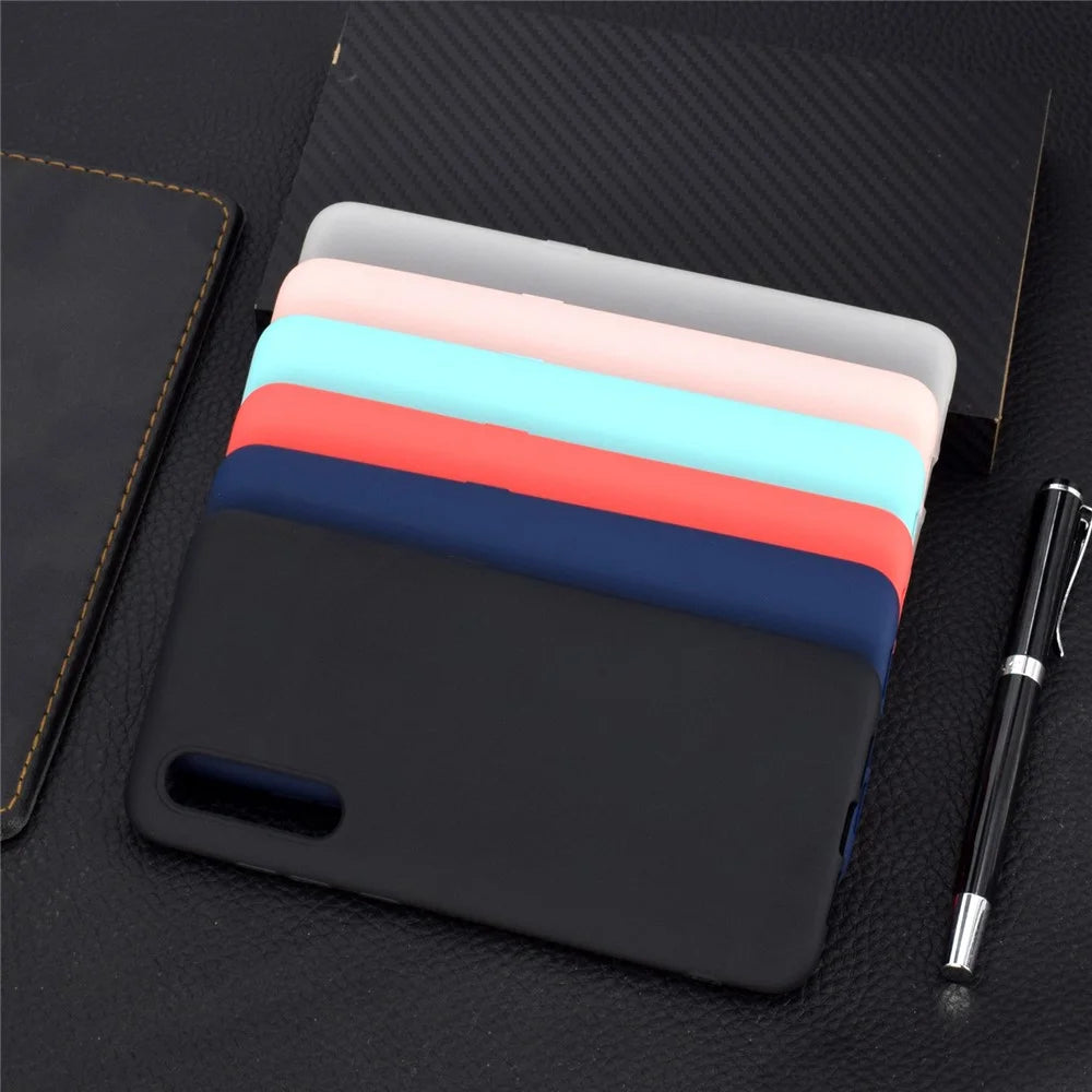 Solid Color Soft Matte TPU Back Case Shell for Samsung Galaxy A50 / A50s / A30s - Black - 7
