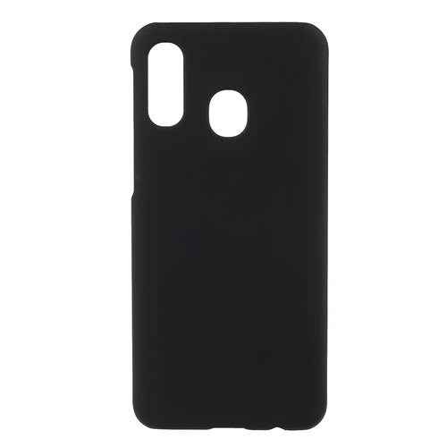 Rubberized Hard PC Phone Back Case Cover for Samsung Galaxy A40 - Black - 1