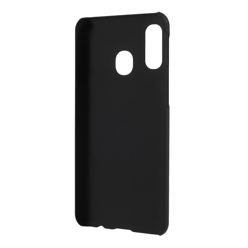 Rubberized Hard PC Phone Back Case Cover for Samsung Galaxy A40 - Black - 3