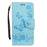 Imprint Butterfly Flowers Leather Stand Wallet Folio Case for Samsung Galaxy A50 / A50s / A30s - Blue - 1