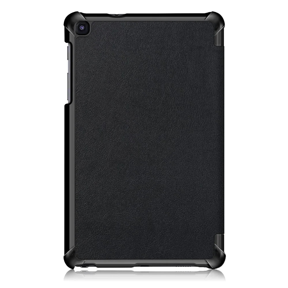 PU Leather Protection Cover Case with Tri-fold Stand for Samsung Galaxy Tab A 8.0 (2019) with S Pen P200 P205 - Black - 3