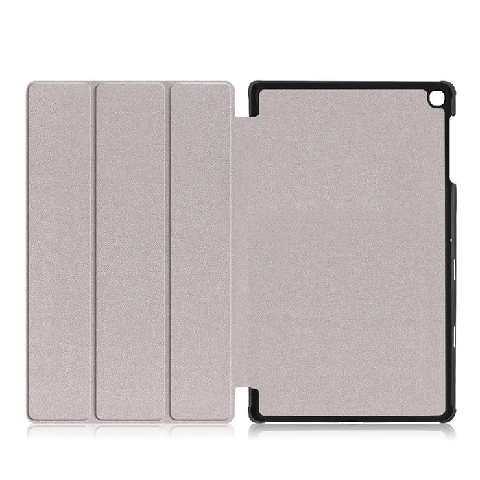 PU Leather Smart Case with Stable Tri-fold Stand Stand for Samsung Galaxy Tab S5e SM-T720/SM-T725 - Black - 2