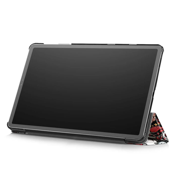 PU Leather Smart Case for Samsung Galaxy Tab S5e SM-T720/SM-T725 Pattern Printing Tri-fold Stand Tablet Cover - Graffiti Pattern - 7