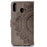 Imprint Flower Leather Wallet Case for Samsung Galaxy A30/A20 - Grey - 4