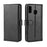 For Samsung Galaxy A20e Phone Cases Genuine Split Leather Wallet Mobile Cover Stand - Black - 2