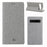 VILI DMX Cross Texture Stand Leather Card Holder Case for Samsung Galaxy S10 5G - Grey - 1