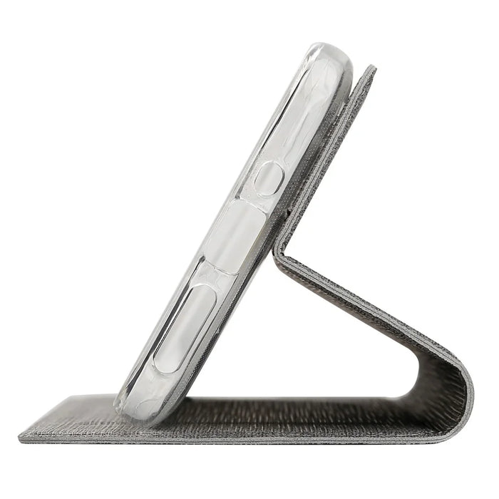 VILI DMX Cross Texture Stand Leather Card Holder Case for Samsung Galaxy S10 5G - Grey - 3