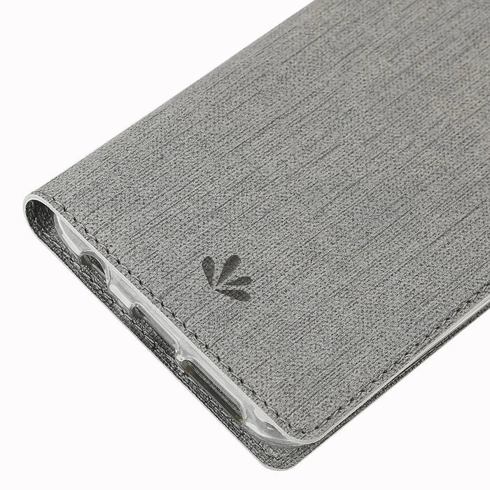 VILI DMX Cross Texture Stand Leather Card Holder Case for Samsung Galaxy S10 5G - Grey - 5